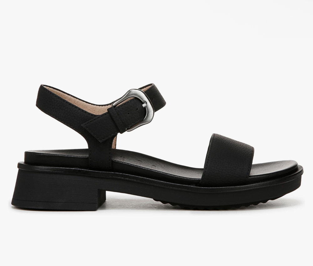 SOUL Naturalizer Emma Strappy Block Heel Sandals In Black Women’s Size 8.5M New